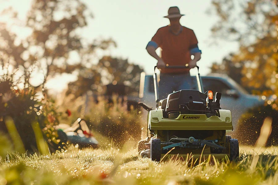 battery charged lawn mowers