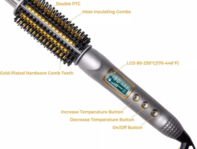 3 in 1 hair styler curling iron straightener heated brush