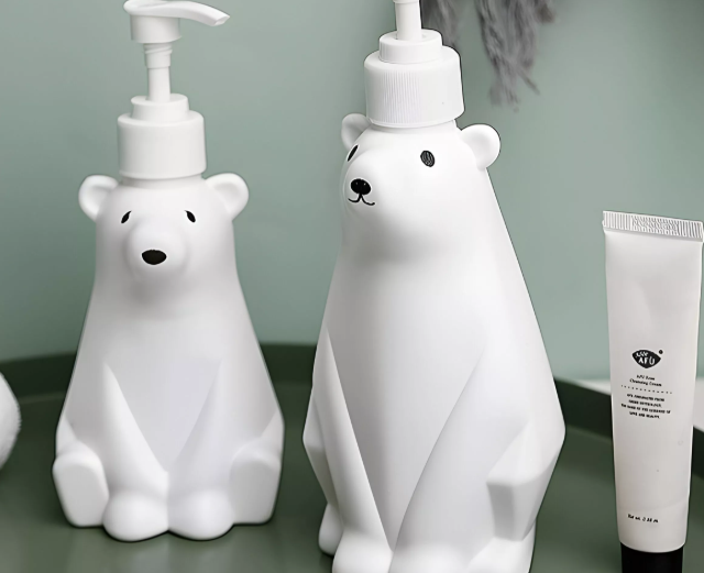 bear shaped shower gel and shampoo dispenser bottle 300 450 900ml