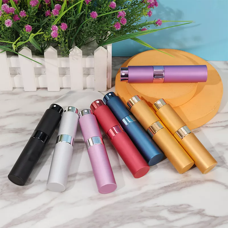 A mini perfume spray bottle.