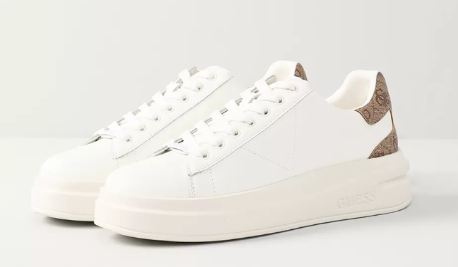 guess womens white sneakers stylish fall winter casual shoes
